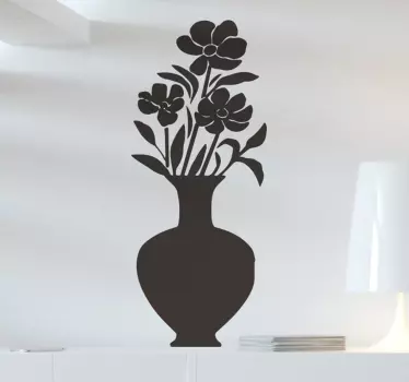 Sticker fleurs et plantes vase floral élégant - TenStickers
