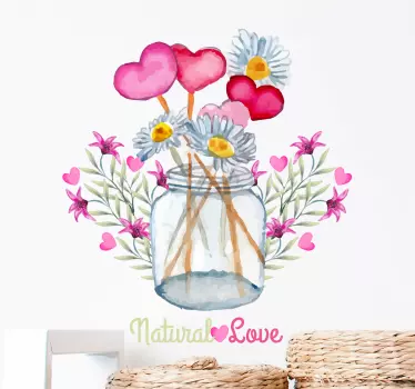 Sticker fleurs natural love - TenStickers