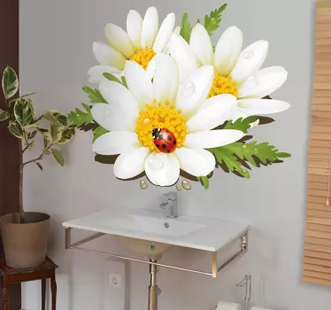 Sticker fleurs rosée - TenStickers