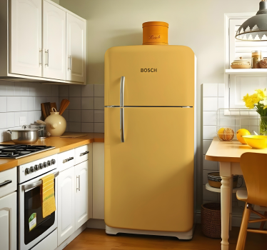 Sticker frigo couleur jaune - TenStickers