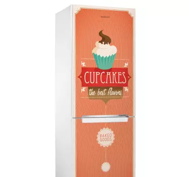 Sticker vintage frigo cupcakes - TenStickers