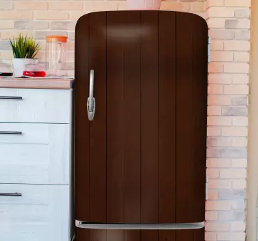 Sticker frigo trompe l'oeil enveloppe d'appareil texturée - TenStickers