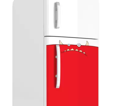 Sticker frigo monstre rouge - TenStickers