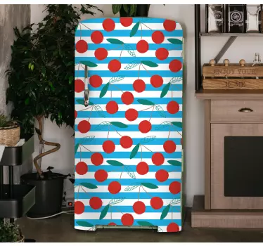Sticker frigo motif cerises - TenStickers