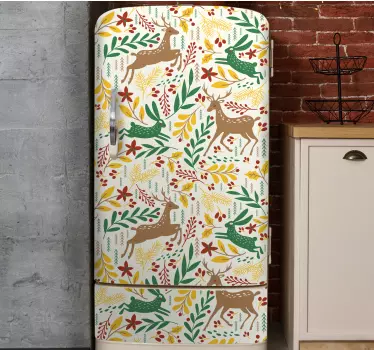 Sticker frigo motifs inspirés de la nature - TenStickers