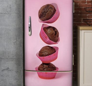 Sticker frigo muffins empilés - TenStickers