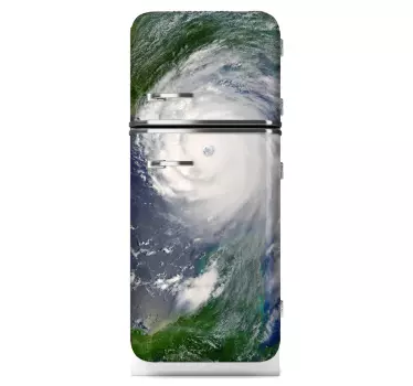 Sticker frigo satellite ouragan - TenStickers