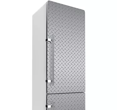 Sticker frigo texture diamant métal - TenStickers