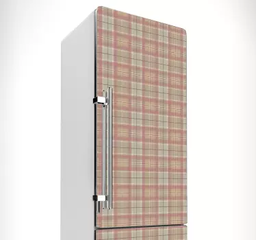 Sticker frigo texture Tartan - TenStickers