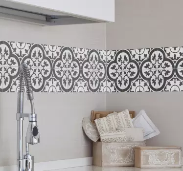Frise murale adhésive carreaux marocains - TenStickers