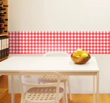 Sticker cuisine frise couleurs nappe - TenStickers