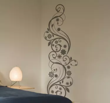 Sticker mural chambre design floral - TenStickers