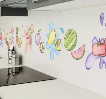 Sticker frise murale cuisine - TenStickers