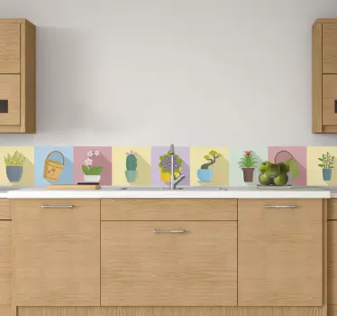Frise Autocollante plantes tropical - TenStickers