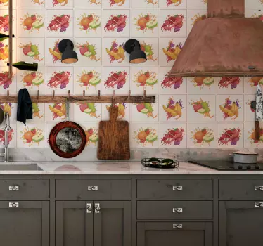 Sticker Maison Collages de Fruits - TenStickers