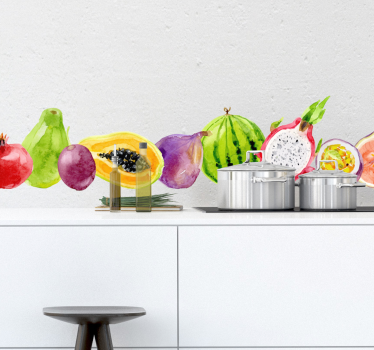 Sticker cuisine fruits tropicaux - TenStickers
