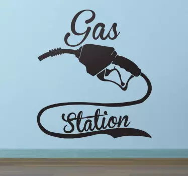 Sticker vintage gas station - TenStickers