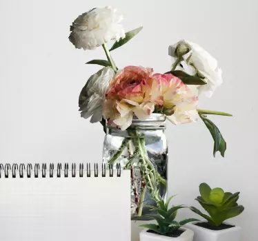 Sticker géométrique fleurs - TenStickers