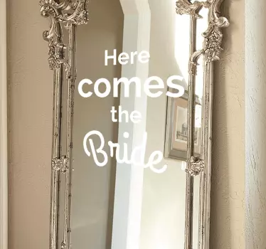 Sticker Here Comes the Bride - TenStickers