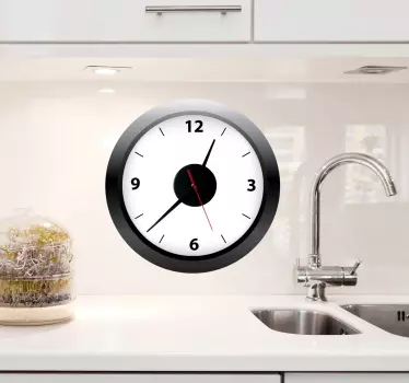 Sticker horloge cuisine - TenStickers