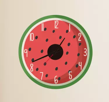 Sticker horloge pastèque - TenStickers