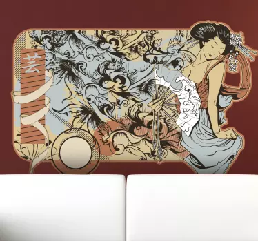 Sticker illustration moderniste Japon - TenStickers