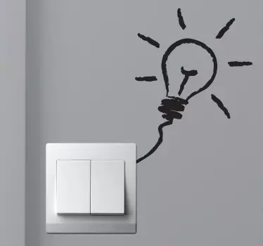Sticker interrupteur ampoule idée - TenStickers