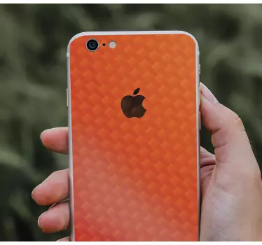 Sticker iphone fini orange texturé - TenStickers