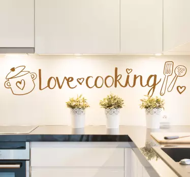 Sticker cuisine J'aime cuisiner - TenStickers