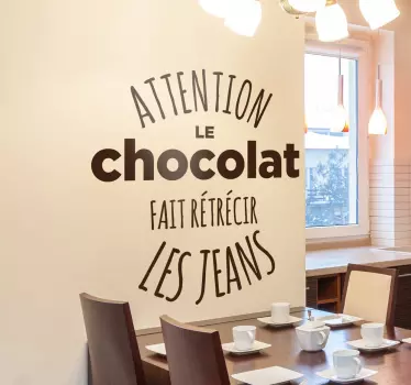 Sticker jeans chocolat - TenStickers
