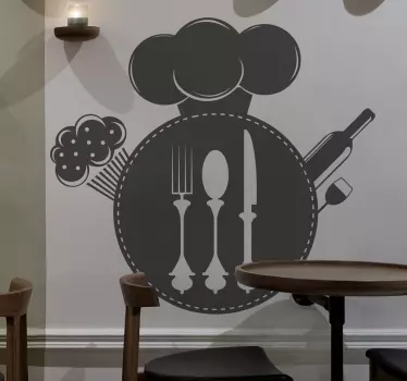 Sticker logo cuisinier - TenStickers