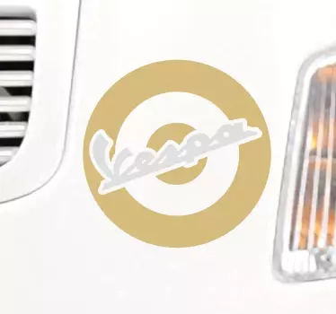 Sticker moto logo vespa doré - TenStickers