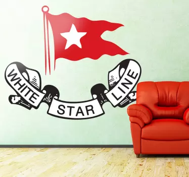 Sticker logo White Star Line Titanic couleur - TenStickers