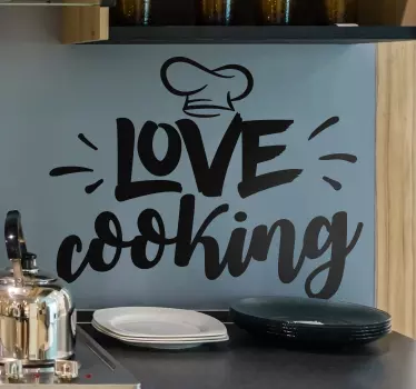Sticker Mural Aimer Cuisiner - TenStickers