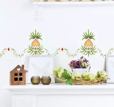 Sticker Mural Ananas Tropicaux - TenStickers