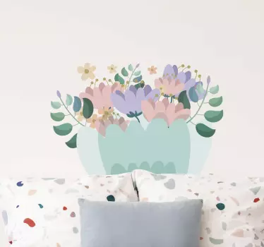 Sticker Mural fleurs style vintage - TenStickers