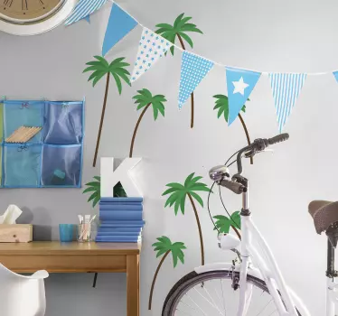 Sticker Mural Kit de Palmiers - TenStickers