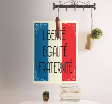 Sticker Mural Liberté Égalité Fraternité - TenStickers