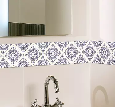 Frise murale adhésive style carrelage vintage - TenStickers