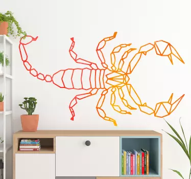 Sticker Mural Scorpion Géométrique - TenStickers