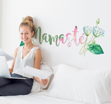 Sticker tête de lit namaste - TenStickers