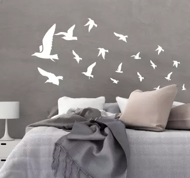 Sticker oiseaux en vol monocolore - TenStickers