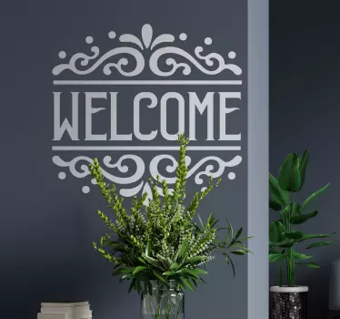 Sticker vintage welcome style ancien - TenStickers
