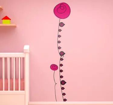 Sticker mètre hauteur fleurs - TenStickers