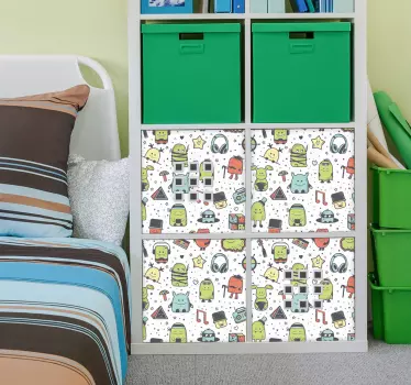 Sticker pour meuble motif monstres style urbain - TenStickers