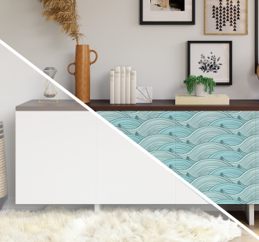 Sticker Pour Meuble Motifs Vague - TenStickers