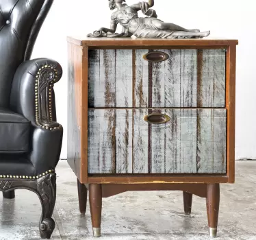 Adhésif meuble vintage planches effet bois vieilli - TenStickers