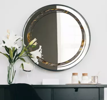Sticker miroir effet pierre - TenStickers