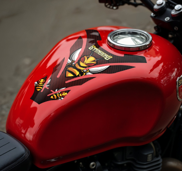 Sticker moto abeille en colère - TenStickers