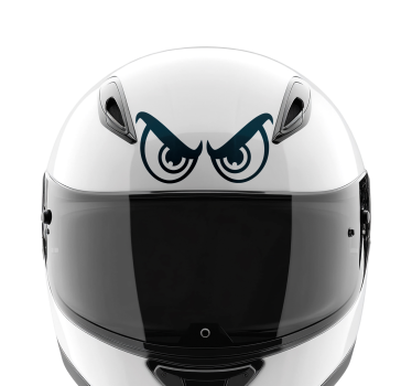Sticker moto autocollant de casque angry eyes - TenStickers